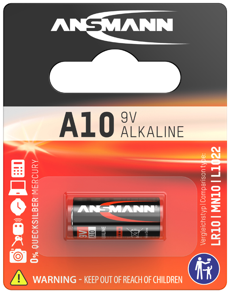 ANSMANN Alkaline Batterie A10, 9 Volt, 1er Blister ANSMANN Alkaline Batterie A10, 9 Volt, 1er Blister von Ansmann