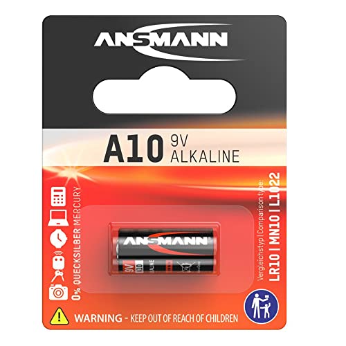 ANSMANN Alkaline Batterie A10 (9V) MN10, 10A, LR10 für Tachenrechner, Garagentoröffner, Alarmanlage, Funkauslöser für Kamera, Messgeräte, Klingel usw. von Ansmann