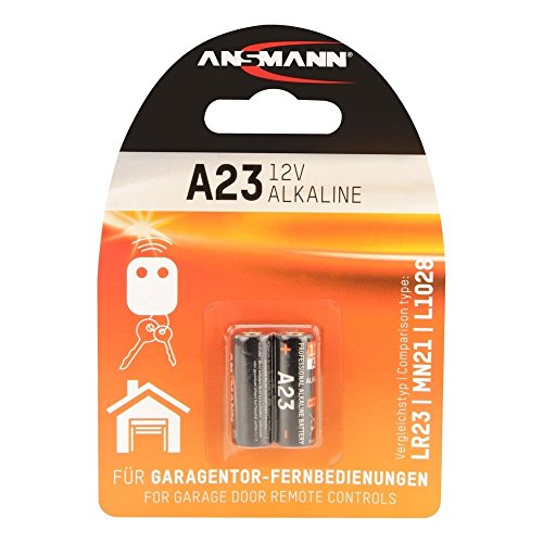 ANSMANN Alkaline Batterie A23/LR23 - 12V Batterie insbesondere für Garagentor-Fernbedienungen mit langer Haltbarkeit - Zusätzlich auch für Taschenrechner, Waagen, Uhren und Autoschlüssel ANSMANN Alkaline Batterie A23/LR23 - 12V Batterie insbesondere für Garagentor-Fernbedienungen mit langer Haltbarkeit - Zusätzlich auch für Taschenrechner, Waagen, Uhren und Autoschlüssel von Ansmann