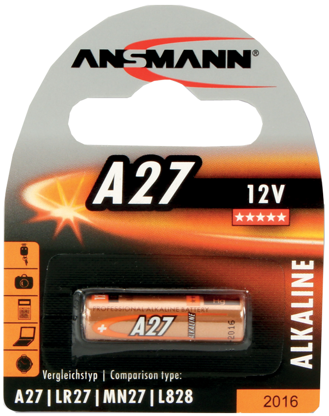 ANSMANN Alkaline Batterie A27, 12 Volt, 1er Blister von Ansmann