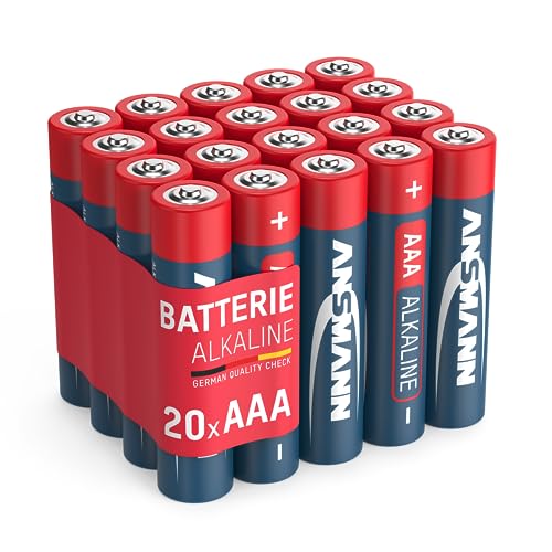 ANSMANN Alkaline Batterie Micro AAA - LR03 1.5V - Longlife Alkalinebatterien Sparpaket in Einer praktischen Vorratsbox - 20 Stück - ideal für Fernbedienung, Wanduhr, Waage, Controller, etc. von Ansmann