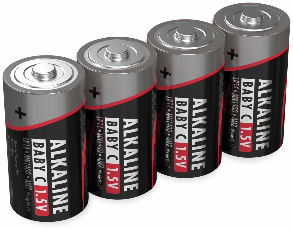 ANSMANN Baby-Batterie, Alkaline, C / LR14, 1,5 V-, 4 Stück von Ansmann