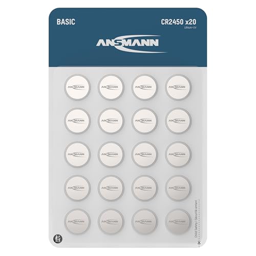 ANSMANN Basic 20x CR2450 Knopfzellen Lithium Batterien 3V / Qualitativ hochwertige Batterien/Ideal für Küchenwaage, Autoschlüssel, Messgeräte, Fernbedienungen, etc. ANSMANN Basic 20x CR2450 Knopfzellen Lithium Batterien 3V / Qualitativ hochwertige Batterien/Ideal für Küchenwaage, Autoschlüssel, Messgeräte, Fernbedienungen, etc. von Ansmann