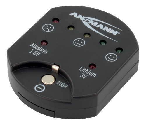 ANSMANN Batterie-/Akku-Tester, für Knopfzellen, schwarz ANSMANN Batterie-/Akku-Tester, für Knopfzellen, schwarz von Ansmann