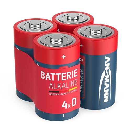 ANSMANN Batterien Mono D LR20 4 Stück 1,5V - Alkaline Batterie langlebig & auslaufsicher - Ideal für Spielzeug, LED Taschenlampe, Radio, Modellbau uvm von Ansmann