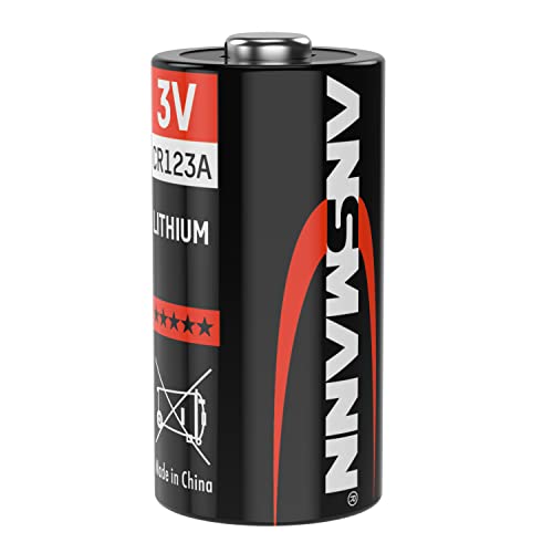 ANSMANN CR123A (3V) Lithium Batterie Fotobatterie (1er-Pack) für Garagentoröffner, Alarmanlage, Funkauslöser für Kamera, Messgeräte, Klingel usw. von Ansmann