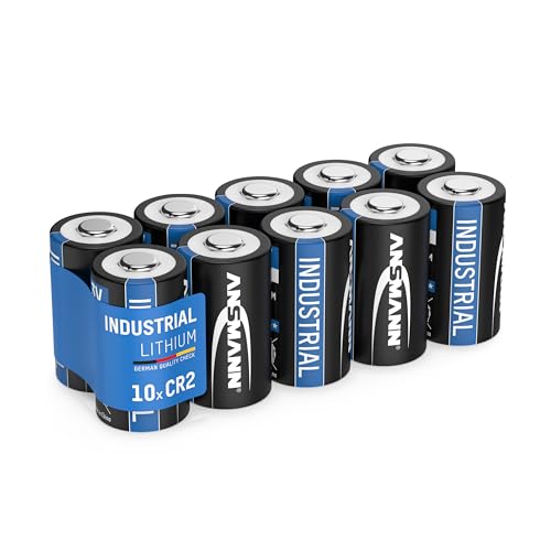 ANSMANN CR2 3V Lithium Batterie - 10er Pack CR 2 Batterien mit 3 Volt und 1700 mAh/Bestens geeignet für Kameras, Alarmanlagen, Taschenlampen und vieles mehr - Einwegbatterie von Ansmann