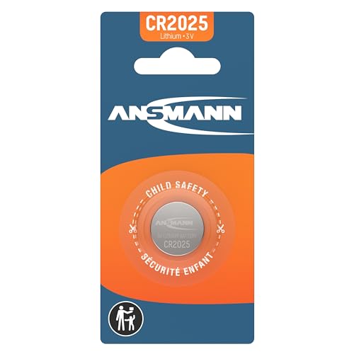 ANSMANN CR2025 Batterie Lithium Knopfzelle 3V / Qualitativ hochwertige Knopfbatterien/Ideal für Autoschlüssel, TAN-Gerät, Taschenrechner, Kinderspielzeug, Fernbedienung, Uhren, etc. von Ansmann