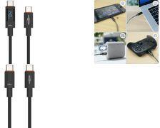 ANSMANN Daten- & Ladekabel, USB-C - USB-C, 0,6 m USB-C Stecker - USB-C Stecker, Ladestrom: bis 5A / 140 Watt, - 1 Stück (1700-0177) von Ansmann