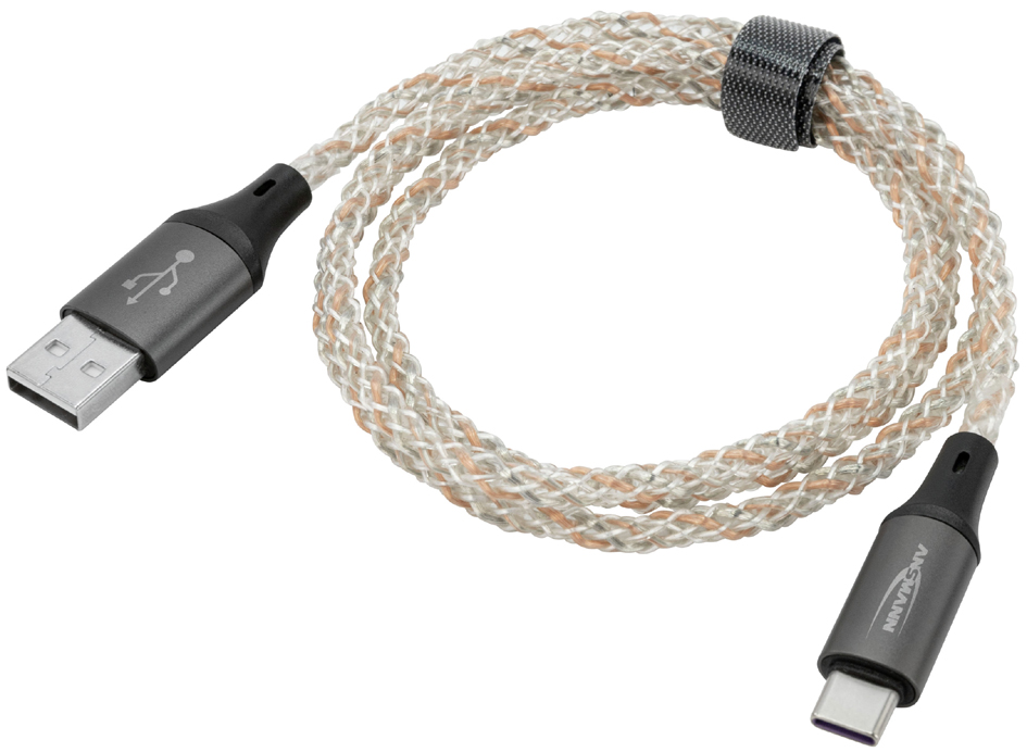 ANSMANN Daten- & Ladekabel mit LEDs, USB-A - USB-C Stecker ANSMANN Daten- & Ladekabel mit LEDs, USB-A - USB-C Stecker von Ansmann