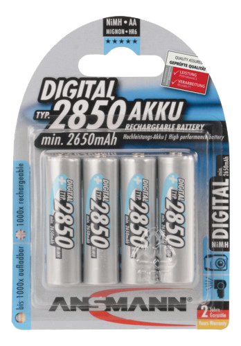 ANSMANN Digital NiMH Akku, Mignon AA, 2.850 mAh, 4er Blister von Ansmann