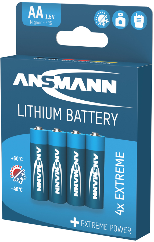 ANSMANN EXTREME LITHIUM Batterie, Mignon AA, 4er Blister von Ansmann