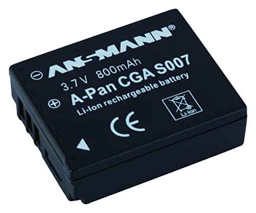 ANSMANN Ersatzakku für Panasonic CGA-S 007 E/1B Li-Ion Akku für Lumix DMC-TZ1 Digitalkamera, Zweitakku ideal für Hobby- und professionelle Fotografen, 100% kompatibel von Ansmann