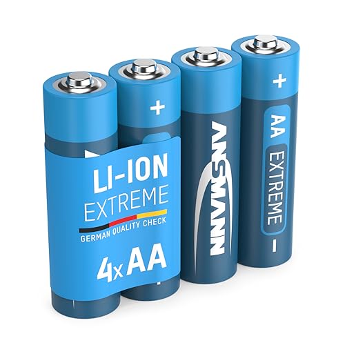 ANSMANN Extrem Lithium Batterie AA Mignon 1,5V, 4 Stück, Einwegbatterien, LR6 FR6 L91, mehr Power für High-Tech Geräte, Spielzeug, Lichterkette, Kamera ANSMANN Extrem Lithium Batterie AA Mignon 1,5V, 4 Stück, Einwegbatterien, LR6 FR6 L91, mehr Power für High-Tech Geräte, Spielzeug, Lichterkette, Kamera von Ansmann