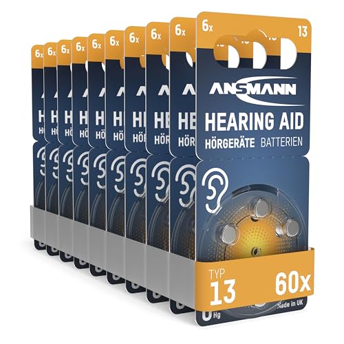 ANSMANN Hörgerätebatterien Typ 13 orange P13 PR48 ZL2, 60 Stück, Sparpack, Batterien für Hörgeräte & Hörhilfen, leicht greifbar ANSMANN Hörgerätebatterien Typ 13 orange P13 PR48 ZL2, 60 Stück, Sparpack, Batterien für Hörgeräte & Hörhilfen, leicht greifbar von Ansmann