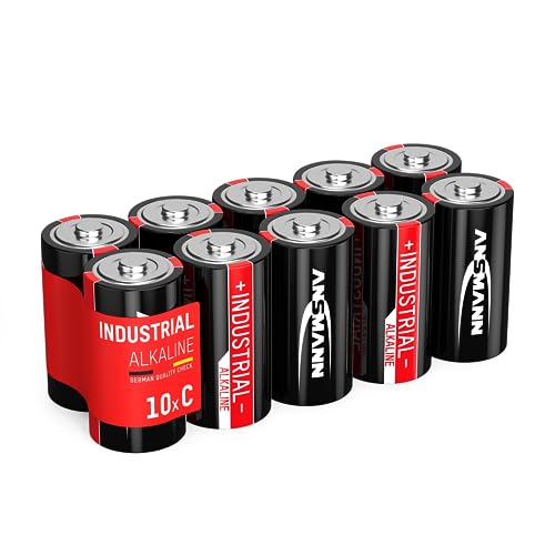 ANSMANN Industrial Alkaline Batterie Baby C LR14 Longlife professionelle Alkalinebatterie Industriebatterie für hohen Strombedarf (im 10er Pack) hohe Kapazität deckt hohen Strombedarf ab von Ansmann