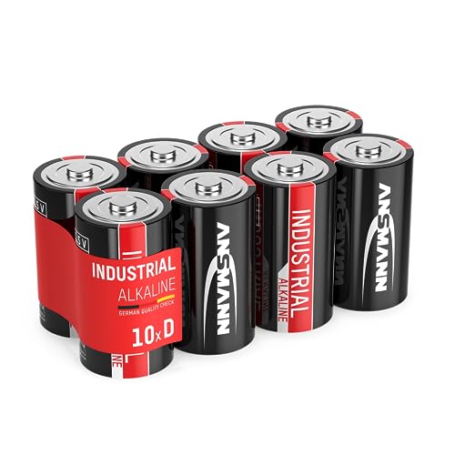ANSMANN Industrial Alkaline Batterie Mono D LR20 Longlife professionelle Alkalinebatterie Industriebatterie für hohen Strombedarf (im 10er Pack) hohe Kapazität deckt hohen Strombedarf ab von Ansmann