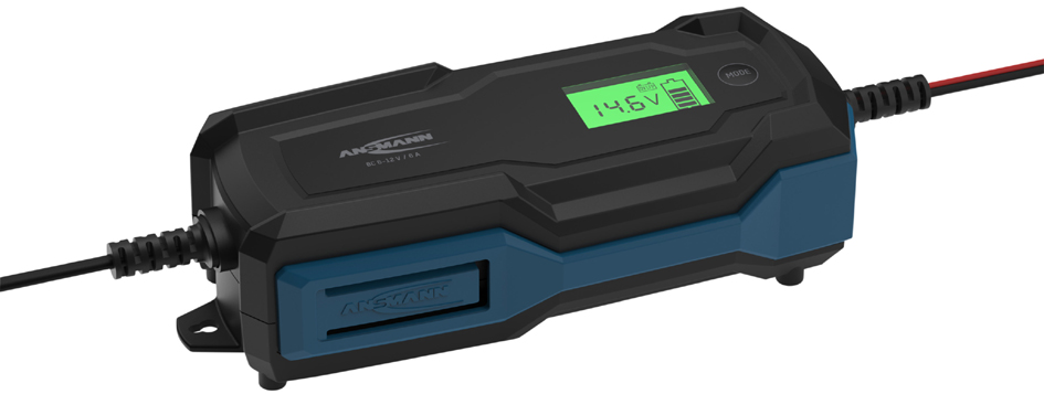 ANSMANN KFZ-Batterieladegerät BC, 6-12V/6A, schwarz/blau von Ansmann