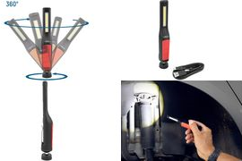 ANSMANN LED Akku-Arbeitsleuchte IL230R, schwarz/rot mit verbautem Li-Po Akkupack, Lichtstrom: 230 Lumen, Leucht - 1 Stück (990-00110) von Ansmann