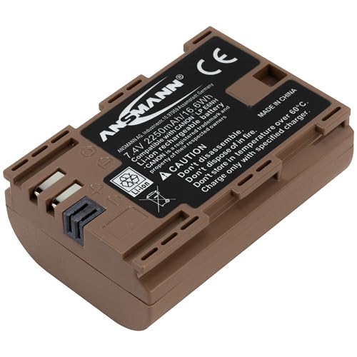 ANSMANN LP-E6NH Li-Ion Kamera-Akku mit Typ C Anschluss, 2250mAh, Kompatibel mit Canon EOS R,R5C,5D Mark II,5D III,5D IV,5DS,5DSR,6D,7D,7D II,7D III,80D,70D,60D,60Da,XC10,XC15 ANSMANN LP-E6NH Li-Ion Kamera-Akku mit Typ C Anschluss, 2250mAh, Kompatibel mit Canon EOS R,R5C,5D Mark II,5D III,5D IV,5DS,5DSR,6D,7D,7D II,7D III,80D,70D,60D,60Da,XC10,XC15 von Ansmann