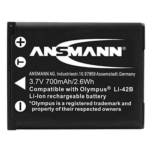 ANSMANN Li-Ion Akku A-Oly Li 42B 3 7V / Typ 700mAh / Leistungsstarke Akkubatterie für Foto Digitalkameras - der perfekte Ersatzakku für Olympus Digicam uvm. von Ansmann