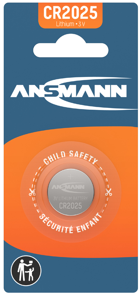 ANSMANN Lithium Knopfzelle , CR2025, , 3,0 Volt, 1er-Blister ANSMANN Lithium Knopfzelle , CR2025, , 3,0 Volt, 1er-Blister von Ansmann