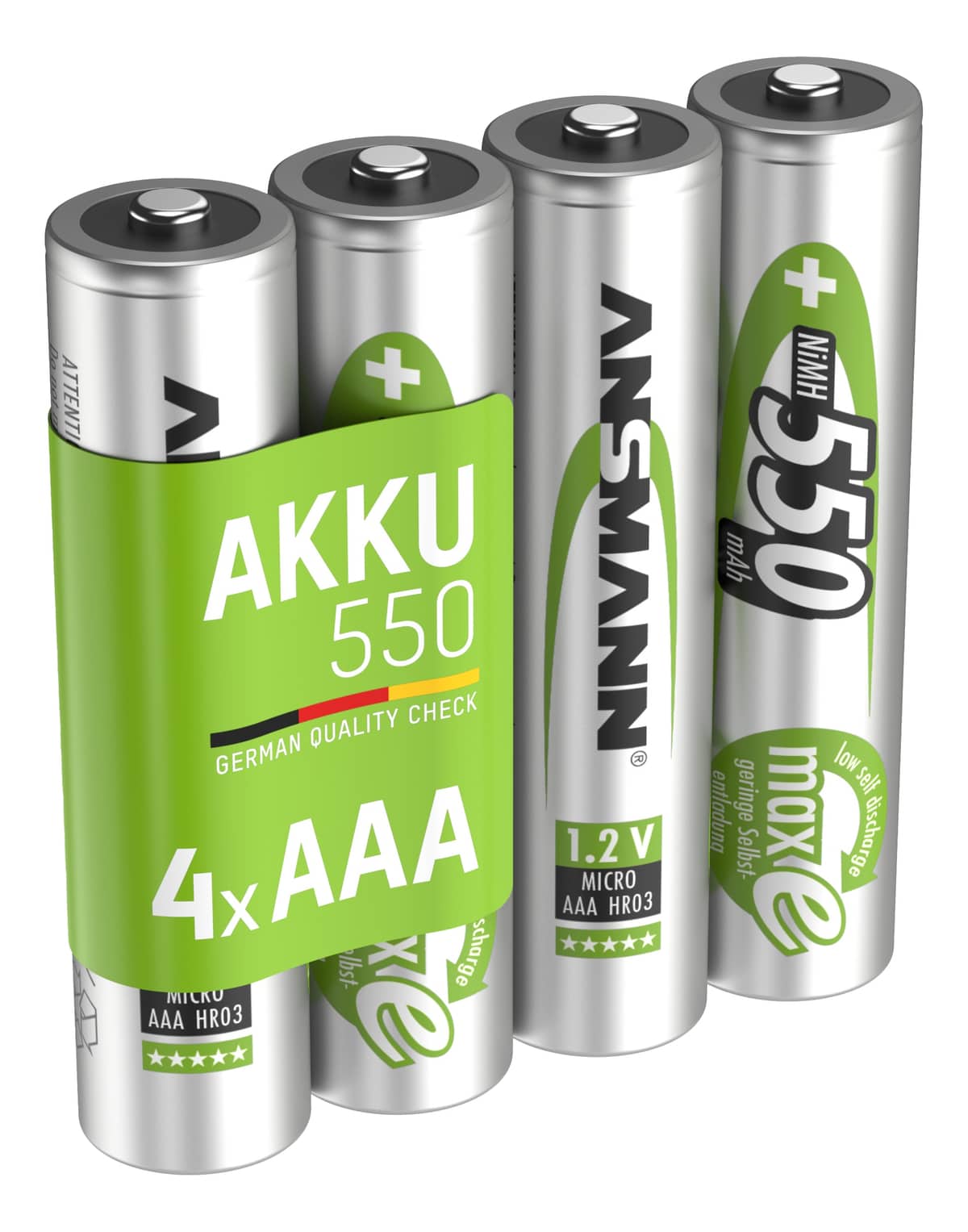 ANSMANN NiMH Akku Micro AAA 550 mAh maxE 4 Stück ANSMANN NiMH Akku Micro AAA 550 mAh maxE 4 Stück von Ansmann