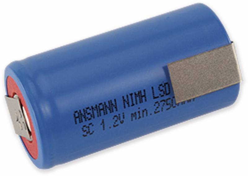 ANSMANN NiMH-Baby-Akku maxE Typ 3000, 2750 mAh, mit Lötfahne von Ansmann