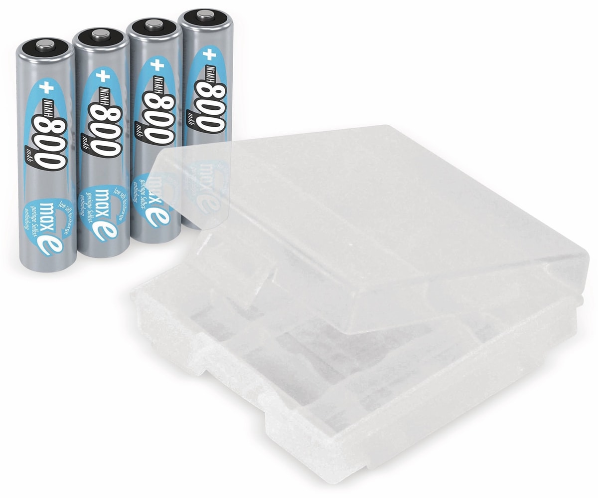 ANSMANN NiMH-Micro-Akku maxE, 800 mAh, 4 Stück, mit Batterienbox ANSMANN NiMH-Micro-Akku maxE, 800 mAh, 4 Stück, mit Batterienbox von Ansmann