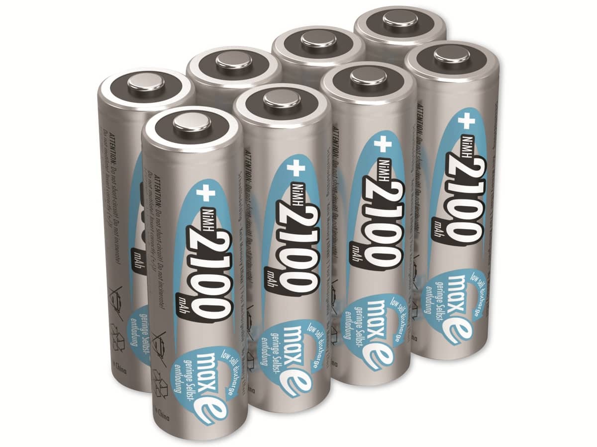 ANSMANN NiMH-Mignon-Akku maxE, 2100 mAh, 1,2V-, 8 Stück von Ansmann