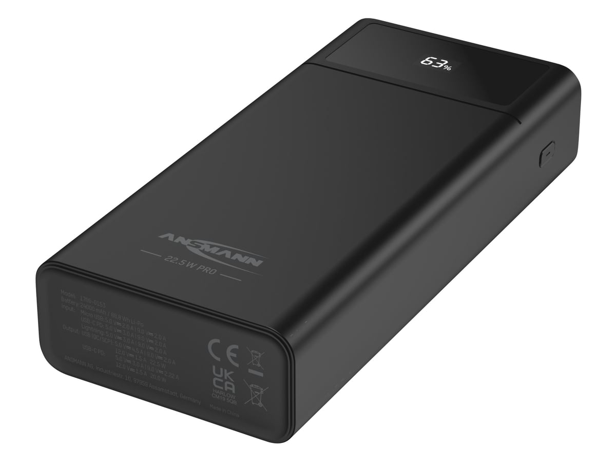 ANSMANN Powerbank PB322PD, 24.000mAh, schwarz ANSMANN Powerbank PB322PD, 24.000mAh, schwarz von Ansmann