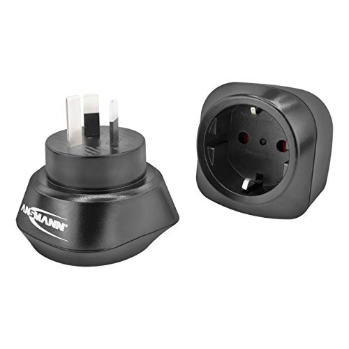 ANSMANN Reiseadapter Australien - Schuko Reisestecker mit Schutzklasse 1 & 2 - Travel Adapter für Reisen nach Australien China Argentinien Neuseeland Uruguay Fidschi Cookinseln Guatemala etc. von Ansmann