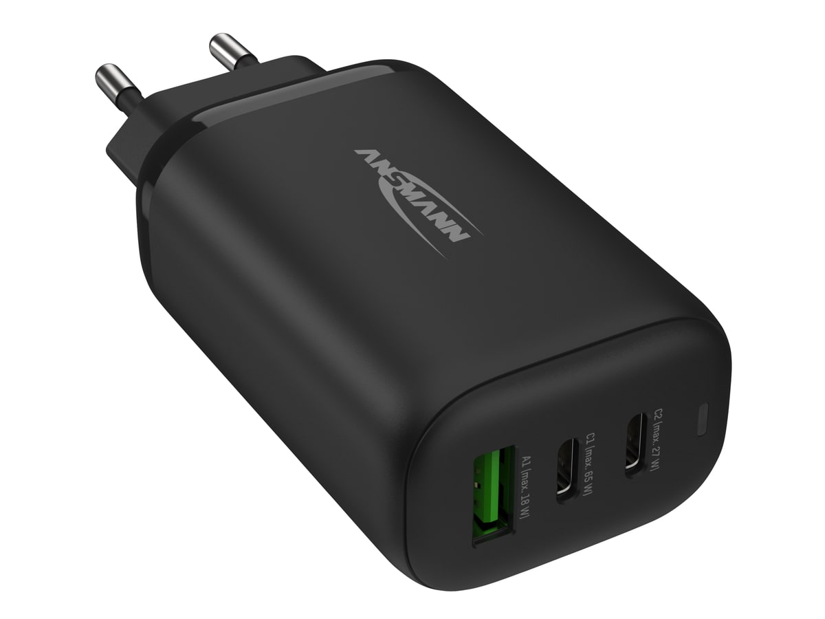 ANSMANN USB-Ladegerät HC365PD, 3,25 A, 65 W, 3x USB, schwarz von Ansmann