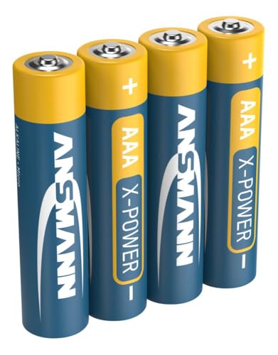 ANSMANN X-Power Alkaline Batterie Micro AAA LR03 Longlife Alkalibatterie für extrem hohen Strombedarf (4er Pack) von Ansmann