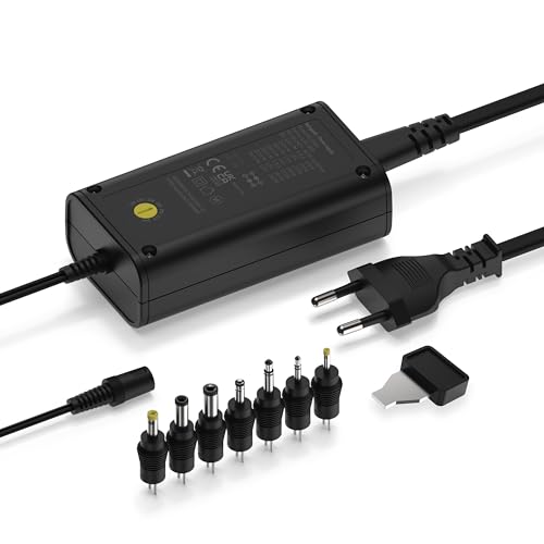 Ansmann 12V Netzteil APS 2250H Netzstecker bis max. 2250mA (7 universal Adapter Stecker) Netzadapter für Elektrokleingeräte von 12-24 Volt regelbar, 1201-0026 von Ansmann