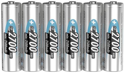 Ansmann 4+2 HR06 Mignon (AA)-Akku NiMH 2700 mAh 1.2V 6St. von Ansmann