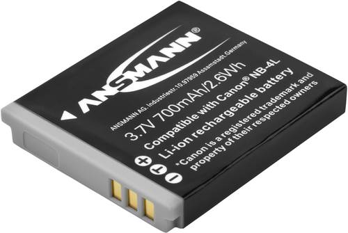 Ansmann A-Can NB 4L Kamera-Akku ersetzt Original-Akku (Kamera) NB-4L 3.7V 700 mAh von Ansmann