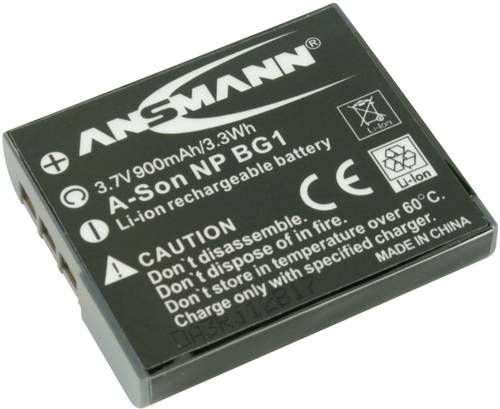 Ansmann A-Son NP BG1 Kamera-Akku ersetzt Original-Akku (Kamera) NP-BG1 3.7V 900 mAh von Ansmann