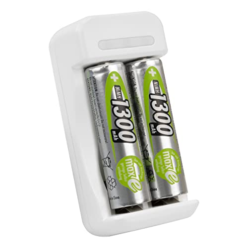 Ansmann Akku Ladegerät AA AAA für 1-2 NiMH Akkus Basic 2 Ladegerät mit Akkus - Akkuladegerät mit Timer & automatischer Abschaltung für wiederaufladbare Batterien inkl. 2 Mignon AA Accus 1300mAh Ansmann Akku Ladegerät AA AAA für 1-2 NiMH Akkus Basic 2 Ladegerät mit Akkus - Akkuladegerät mit Timer & automatischer Abschaltung für wiederaufladbare Batterien inkl. 2 Mignon AA Accus 1300mAh von Ansmann