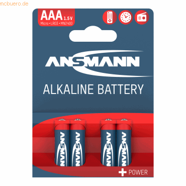 Ansmann Batterie 5015553 Alkaline Micro LR03 AAA 4 Stück Ansmann Batterie 5015553 Alkaline Micro LR03 AAA 4 Stück von Ansmann