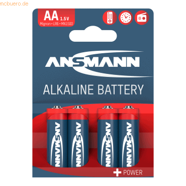 Ansmann Batterie 5015563 Alkaline Mignon AA LR6 4 Stück Ansmann Batterie 5015563 Alkaline Mignon AA LR6 4 Stück von Ansmann
