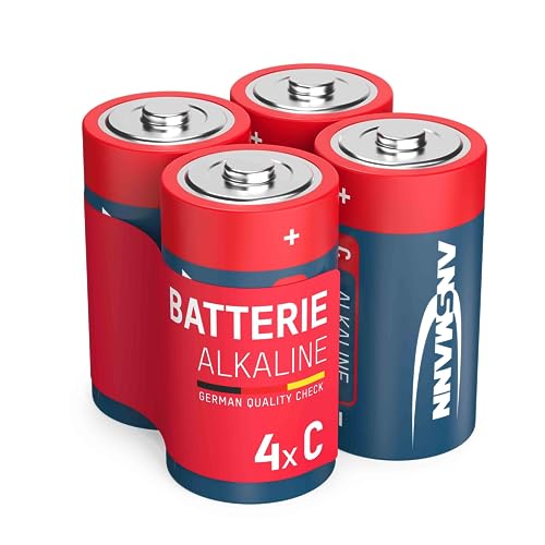 Ansmann Batterien Baby C LR14 4 Stück 1,5V - Alkaline Batterie langlebig & auslaufsicher - Ideal für Spielzeug, LED Taschenlampe, Radio, Modellbau uvm, 5015571 von Ansmann