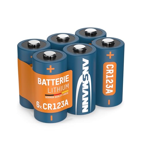 Ansmann CR123A Lithium Batterie 3V 6 Stück - ideal für Garagentoröffner, Alarmanlage, Miniradio, Funkauslöser für Kamera, Messgeräte, Klingel gold von Ansmann