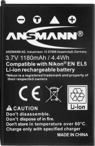 Ansmann EN-EL5 Kamera-Akku ersetzt Original-Akku (Kamera) EN-EL5 3.7V 1180 mAh von Ansmann