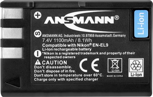 Ansmann EN-EL9 Kamera-Akku ersetzt Original-Akku (Kamera) EN-EL9 7.4V 1100 mAh von Ansmann