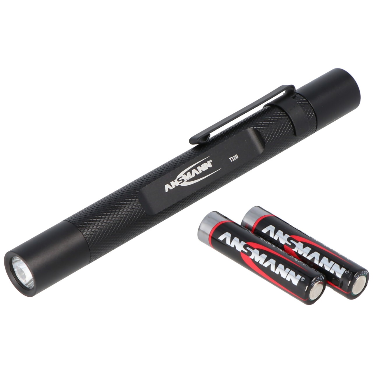 Ansmann Future T120 Aluminium-Stiftleuchte mit hocheffizientem Reflektorsystem, inklusive Batterien und abnehmbarem Clip Ansmann Future T120 Aluminium-Stiftleuchte mit hocheffizientem Reflektorsystem, inklusive Batterien und abnehmbarem Clip von Ansmann