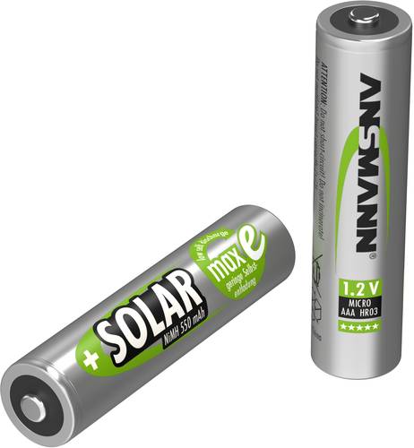 Ansmann HR03 Solar maxE Micro (AAA)-Akku NiMH 550 mAh 1.2V 2St. von Ansmann