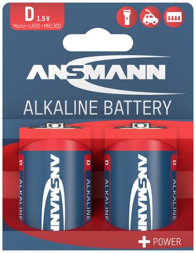 Ansmann LR20 Red-Line Mono (D)-Batterie Alkali-Mangan 1.5V 2St. von Ansmann