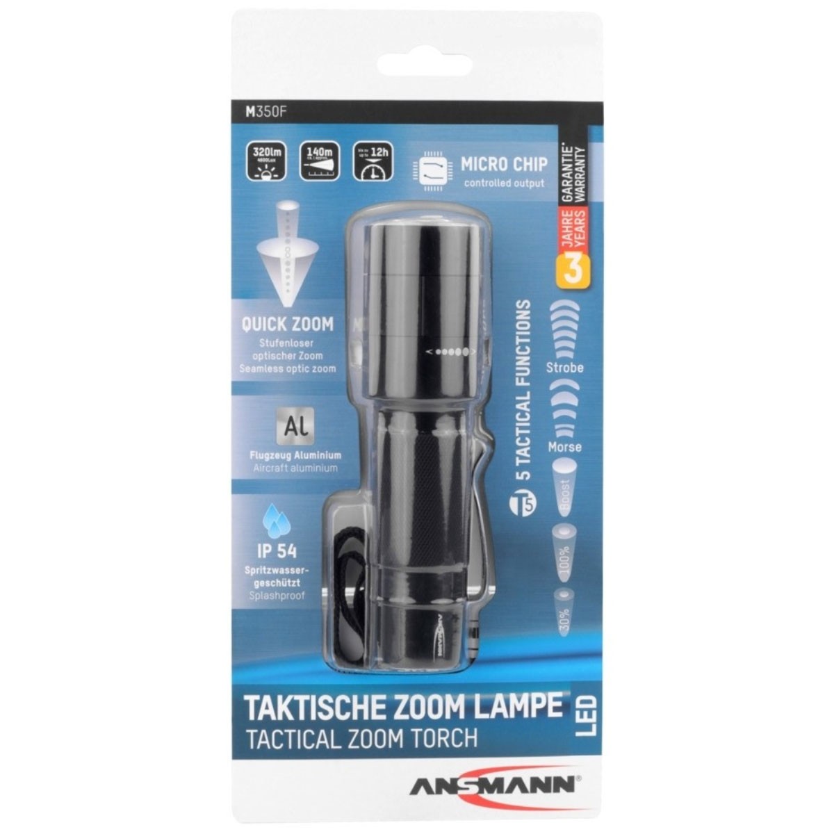 Ansmann M350F LED-Taschenlampe schwarz Ansmann M350F LED-Taschenlampe schwarz von Ansmann