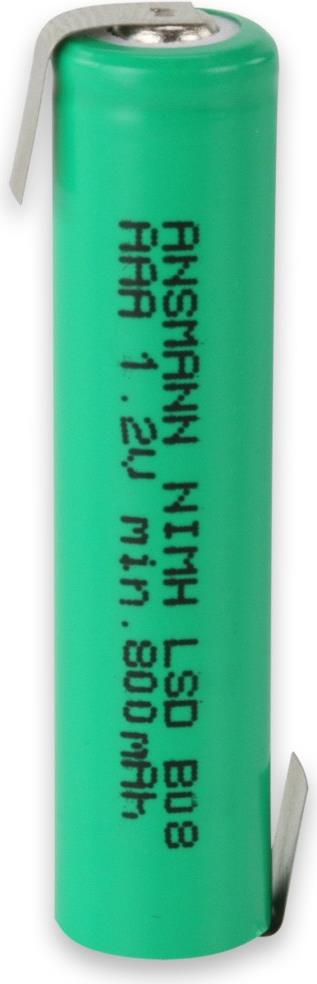 Ansmann NiMH Akku Micro AAA 800mAh Nickel Kadmium 800mAh 1.2V (2311-3003) von Ansmann